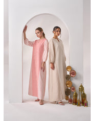 V-Cut Linen Kaftan LN-06