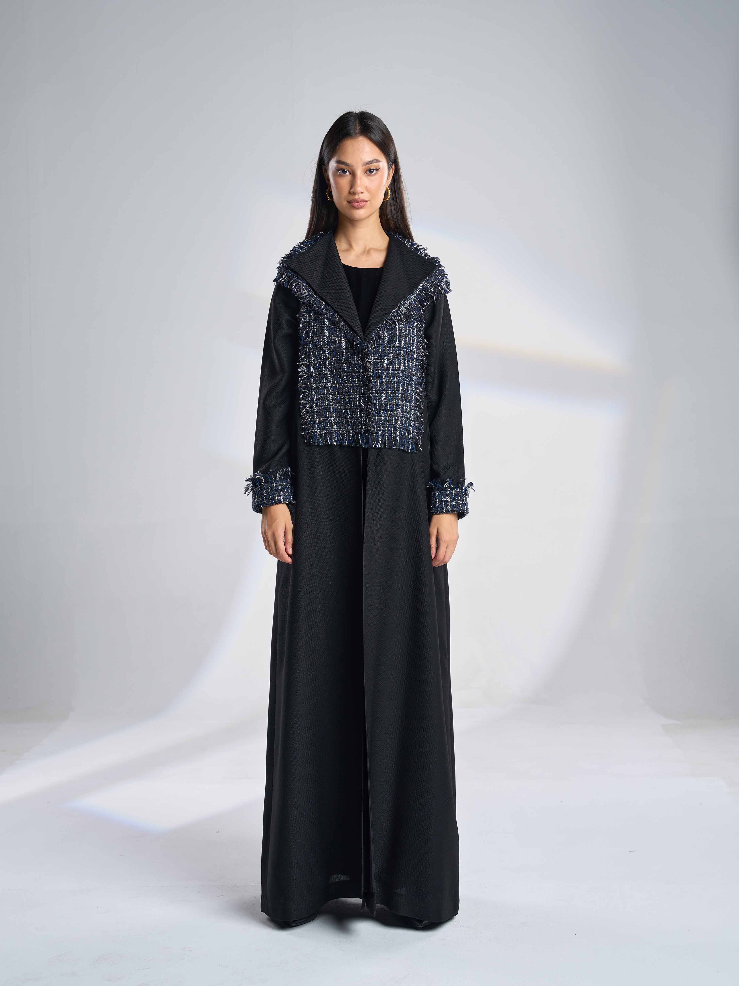 Wool Crepe / Tweed Abaya Coat F-10