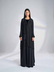 Wool Crepe / Tweed Abaya Coat F-11