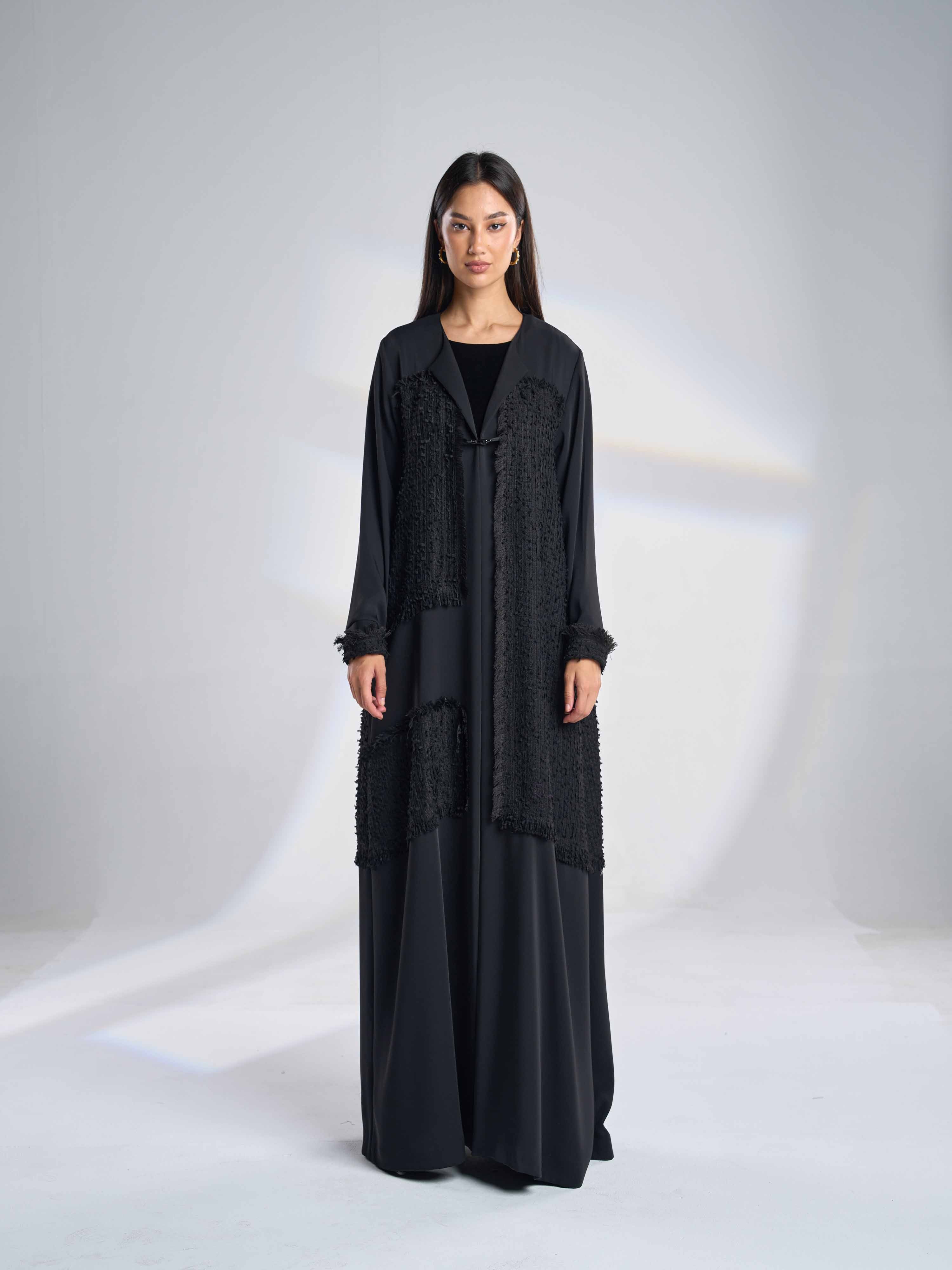 Wool Crepe / Tweed Abaya Coat F-11