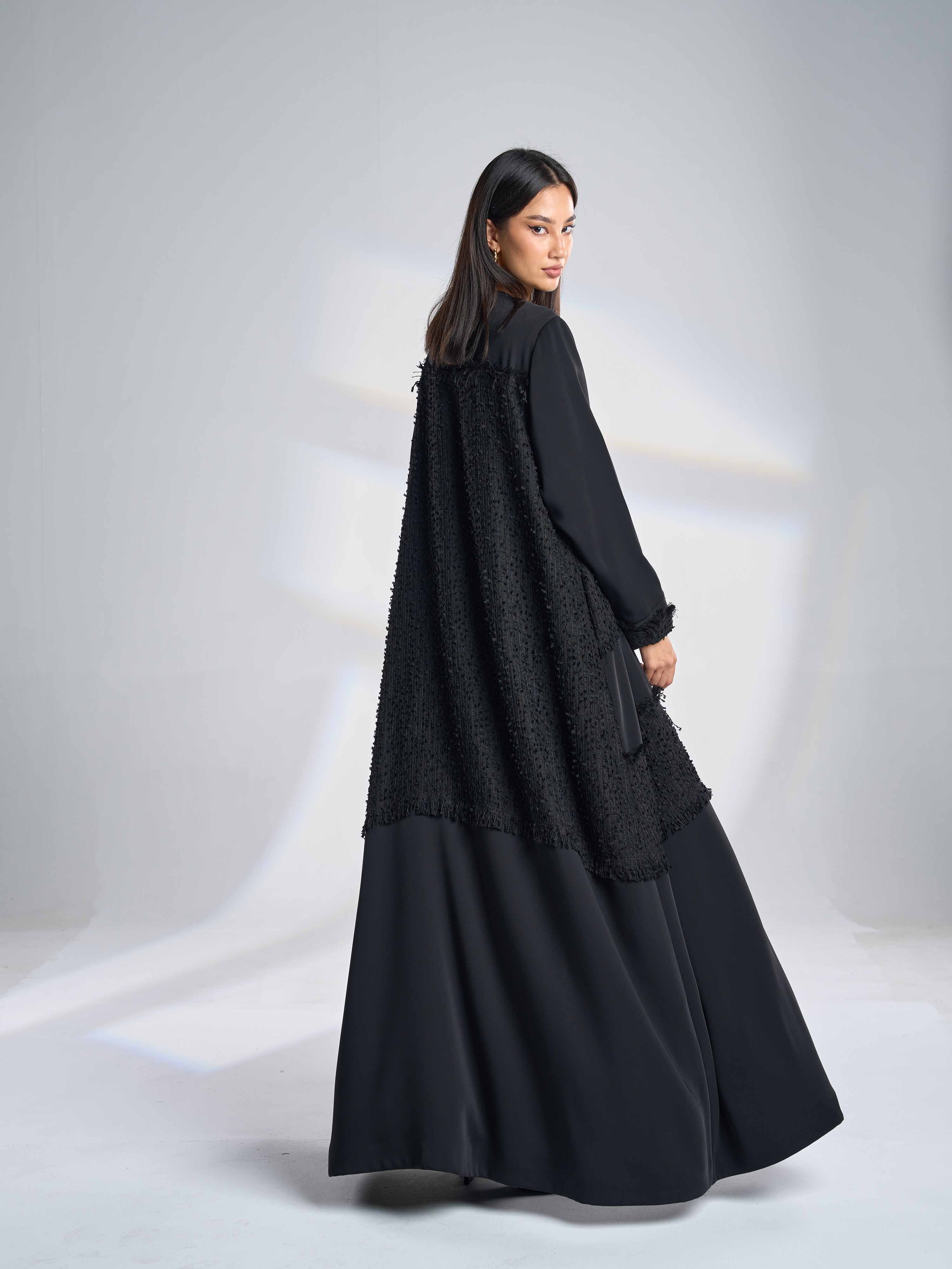 Wool Crepe / Tweed Abaya Coat F-11