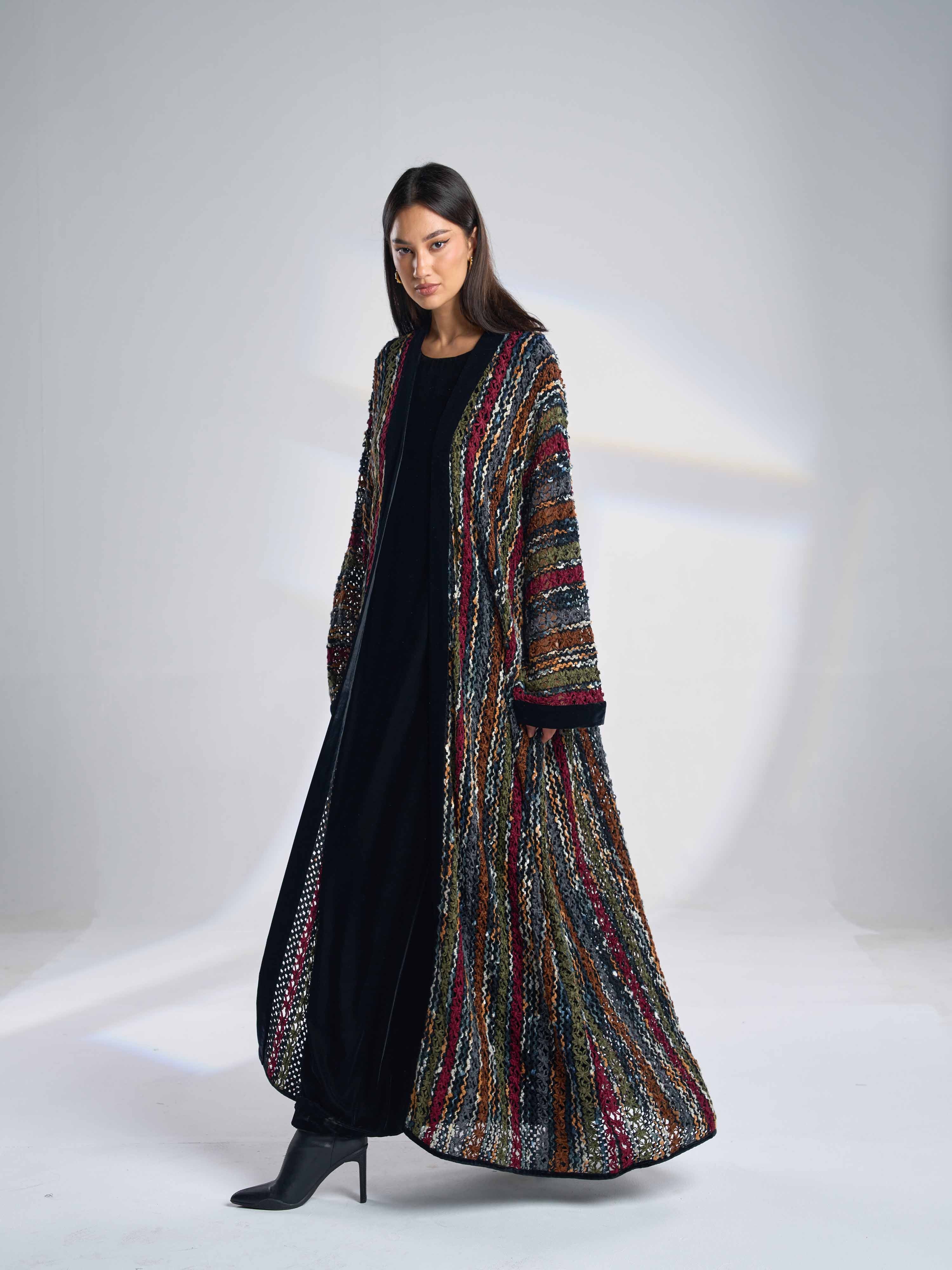 Woven Pattern Abaya F-14