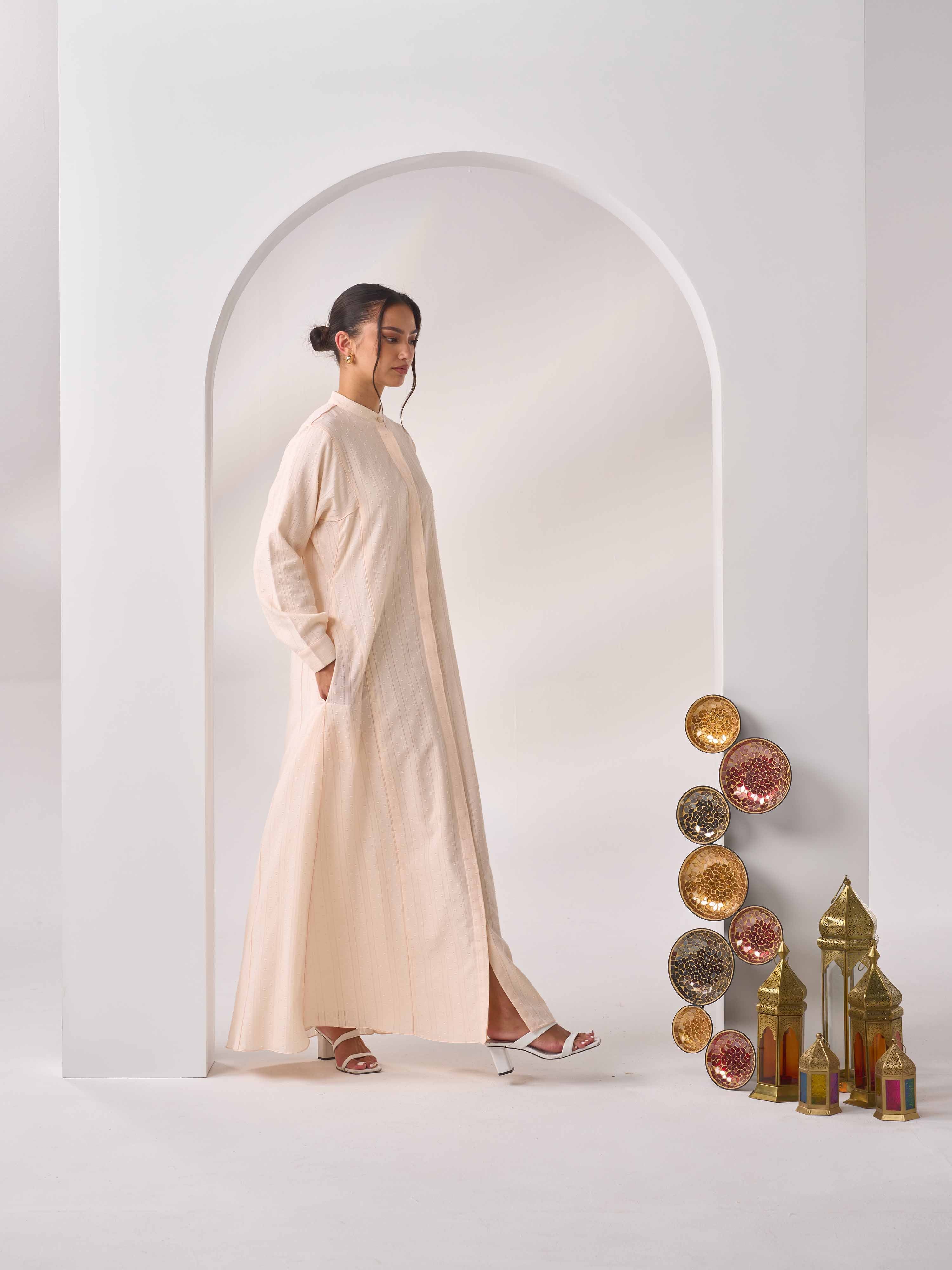Textured Cotton Kaftan LN-04