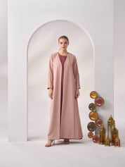 Embroidered Crepe Abaya Set LN-07