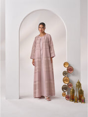 Textured Cotton Abaya Set LN-02