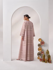 Textured Cotton Abaya Set LN-02
