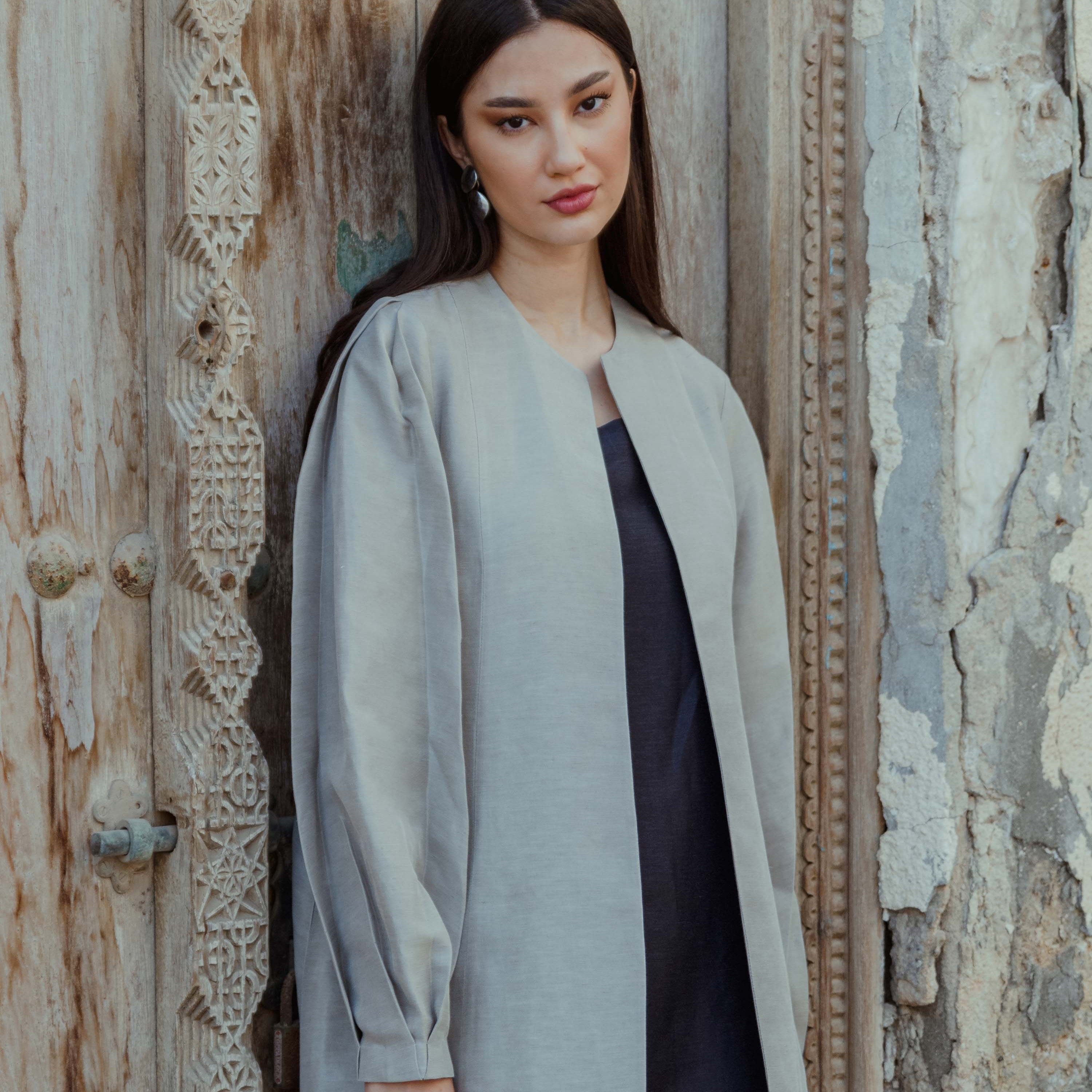 Silk Linen Abaya SD-07