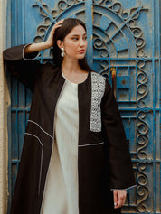 Silk Linen Mosaic Abaya SD-10