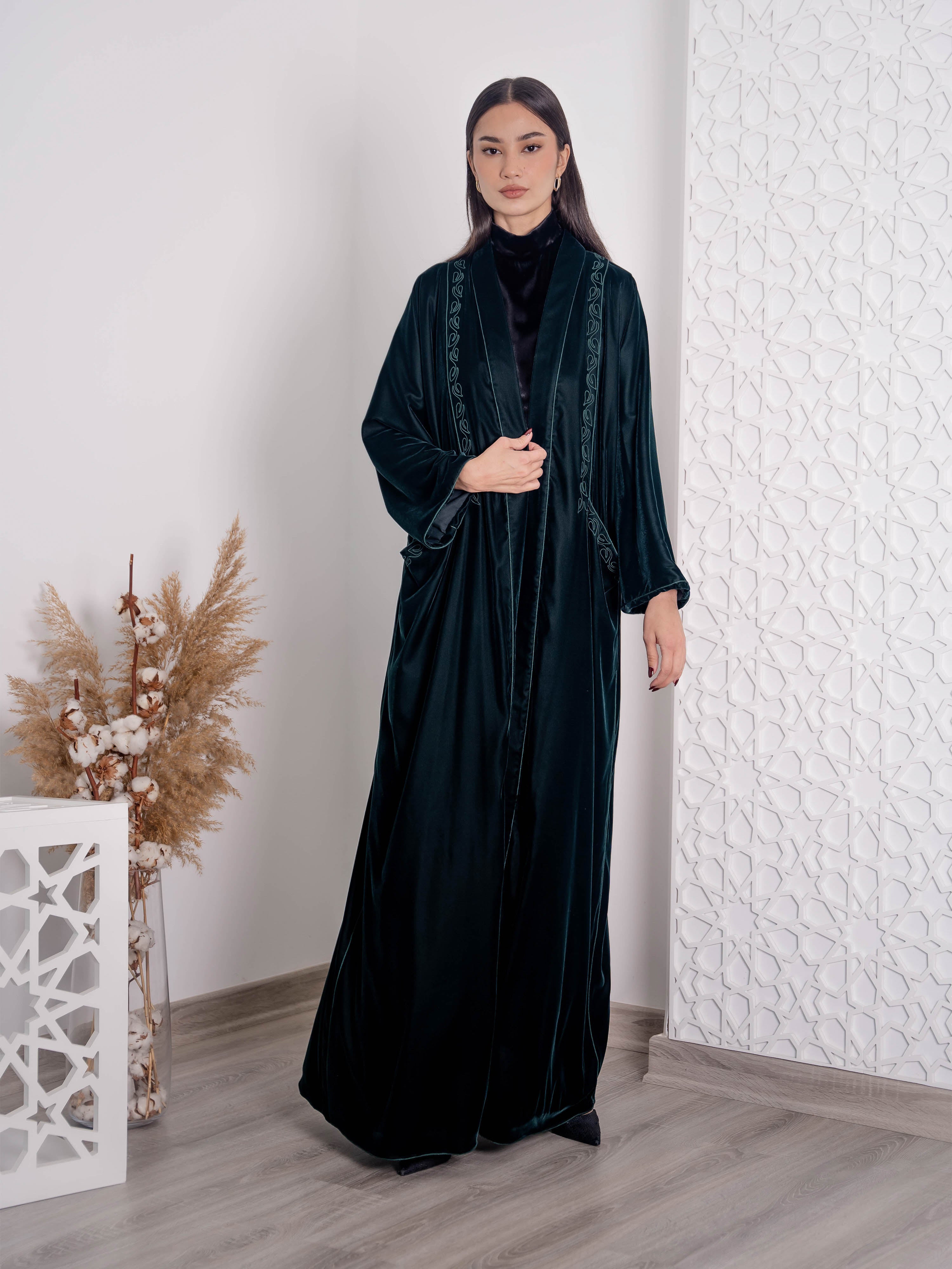 Embroidered Velvet Abaya FV-04