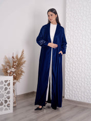 Sleeve Embroidery Velvet Abaya FV-06