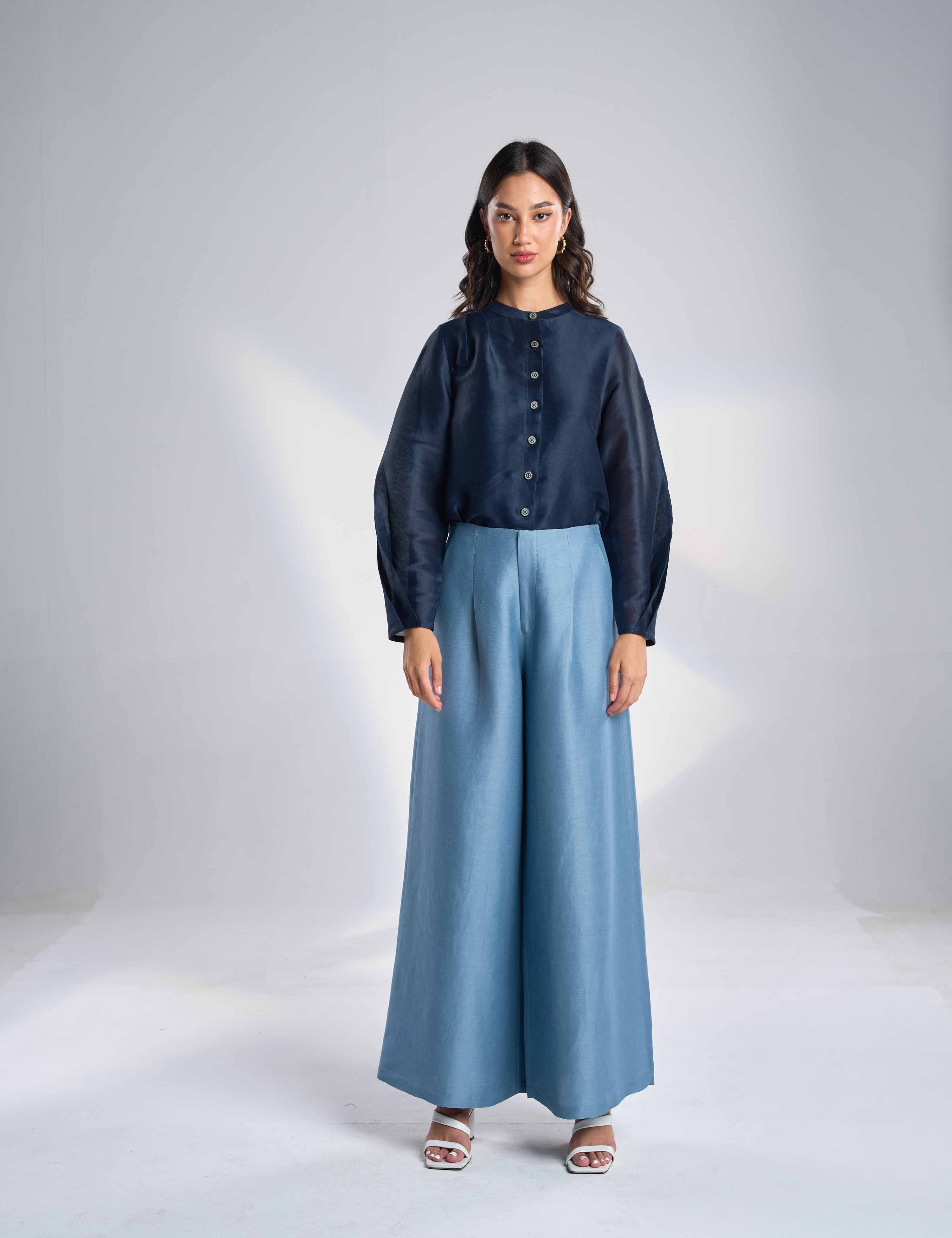 Silk Linen Pants EL-02