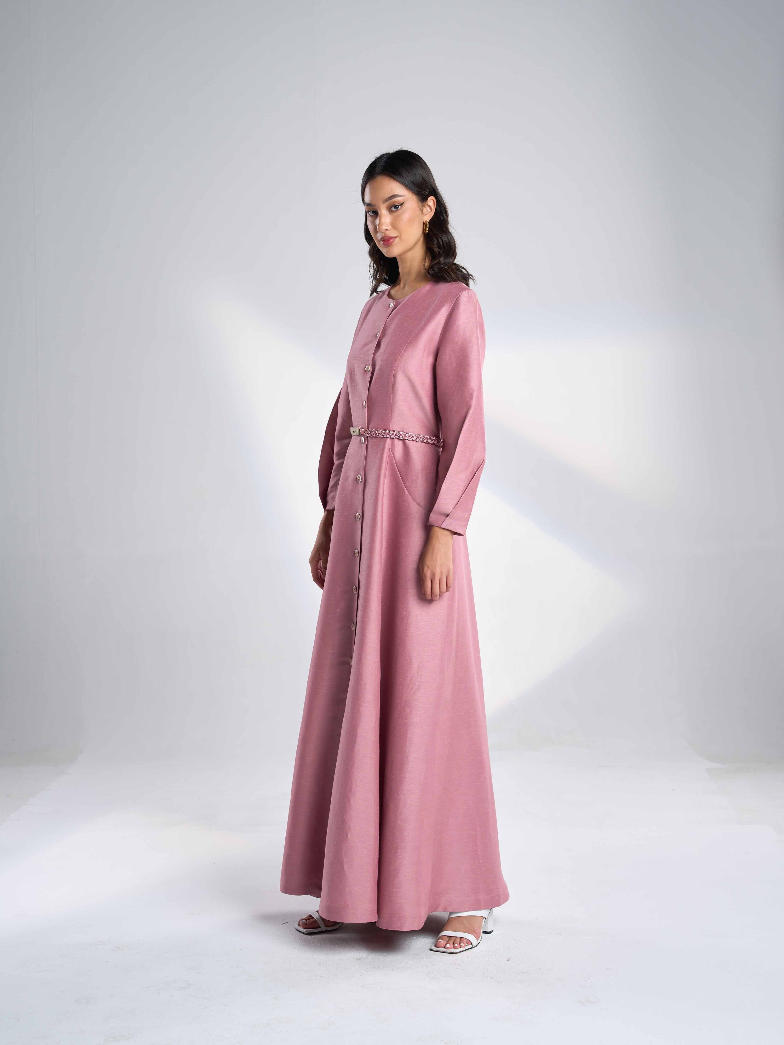 Silk Linen Maxi Dress EL-10