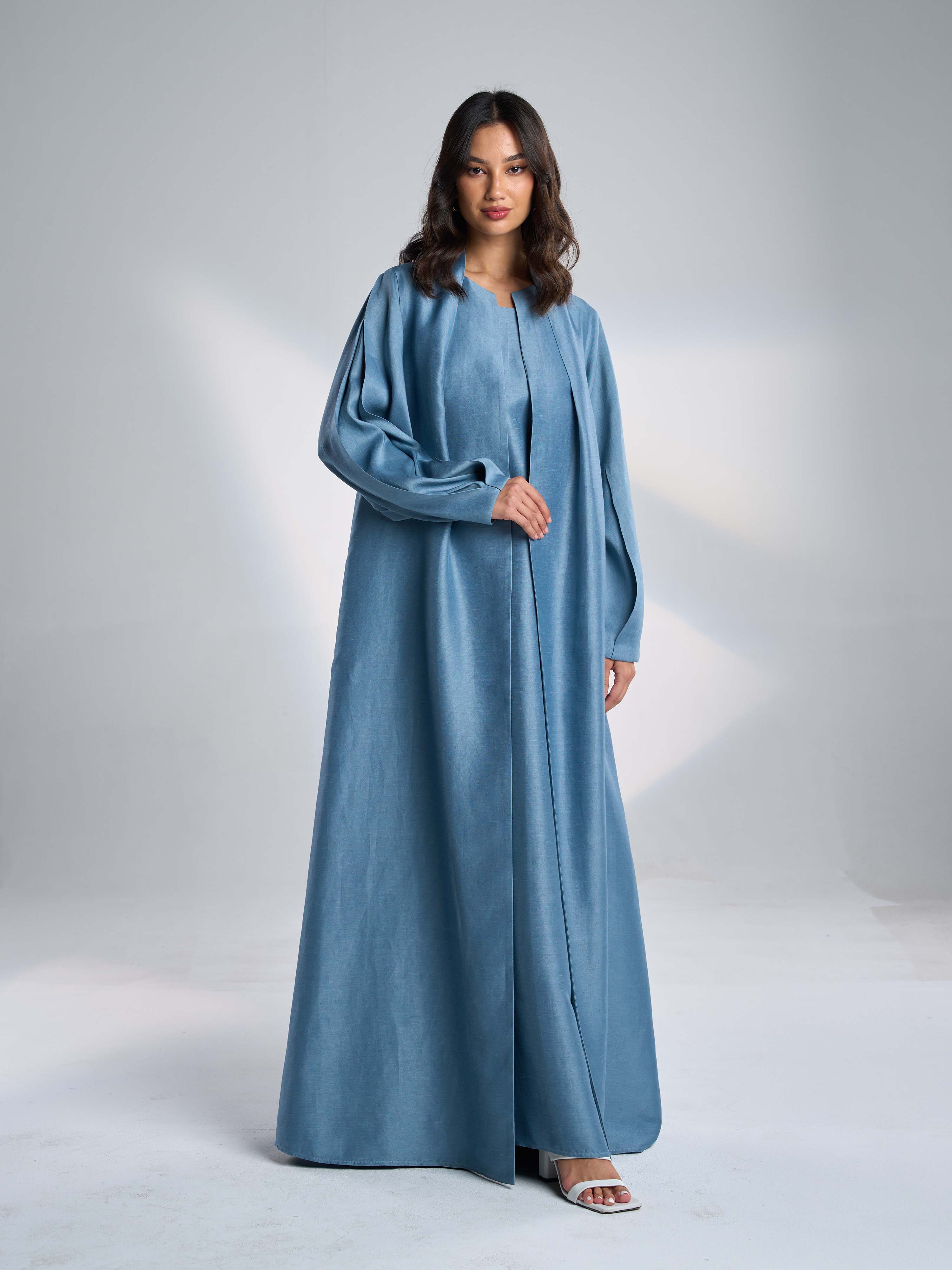 Silk Linen Abaya Gown EL-19