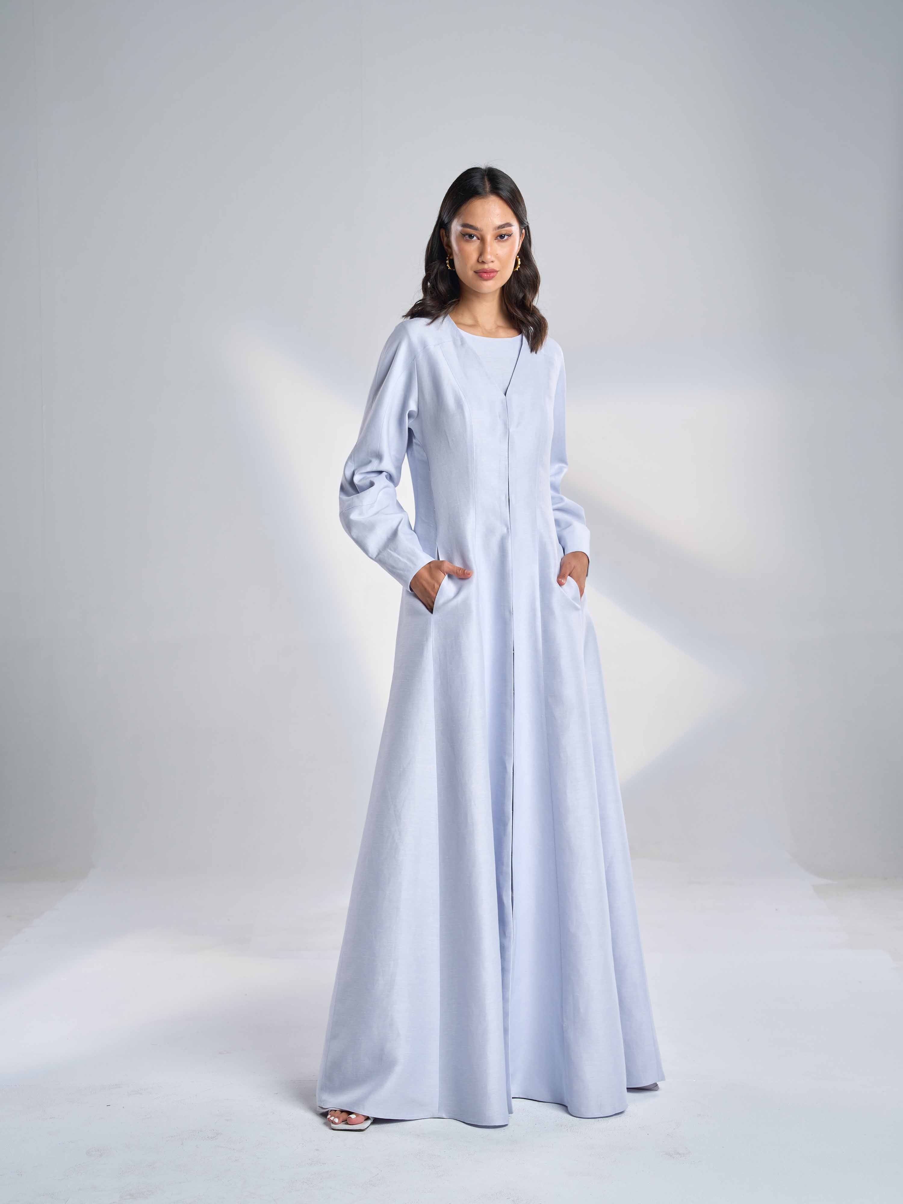 Silk Linen Abaya Gown EL-25