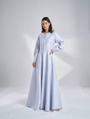 Silk Linen Abaya Gown EL-25