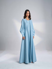 Silk Linen Abaya Gown EL-25