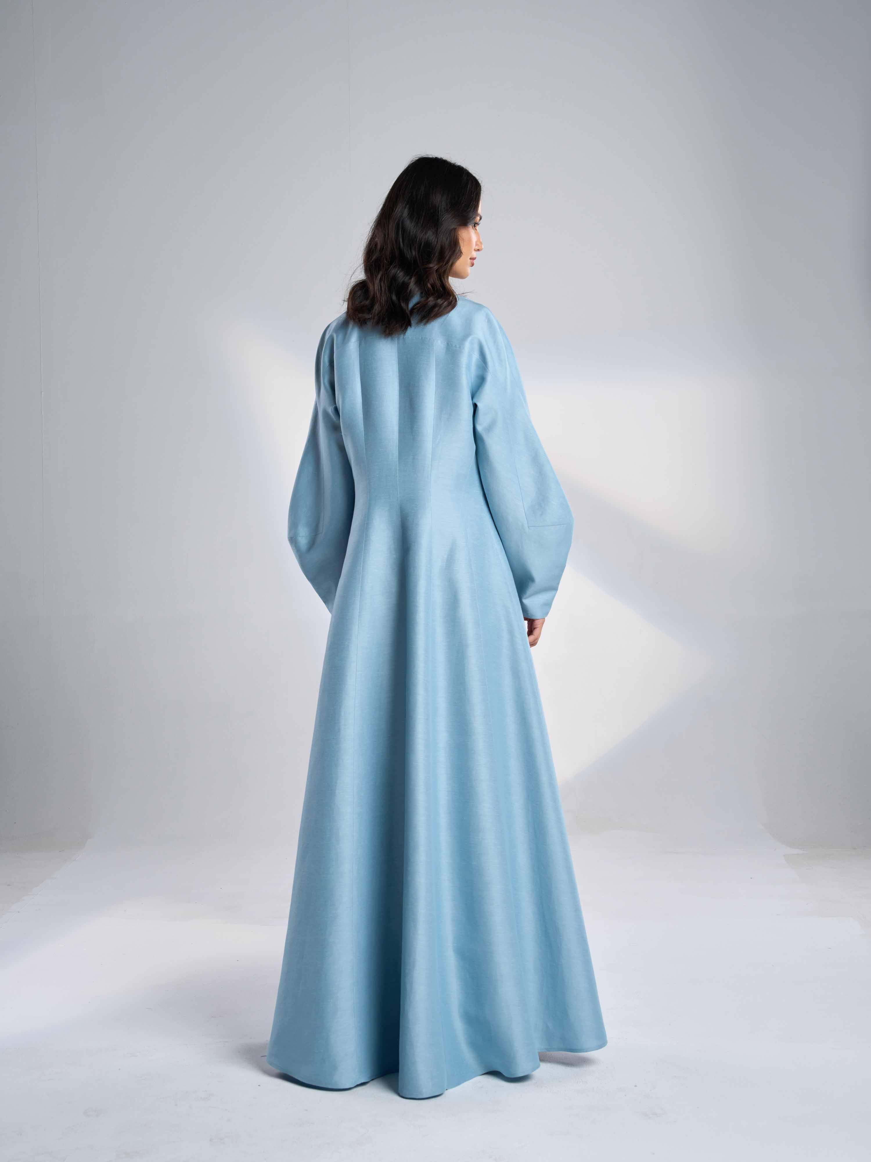 Silk Linen Abaya Gown EL-25