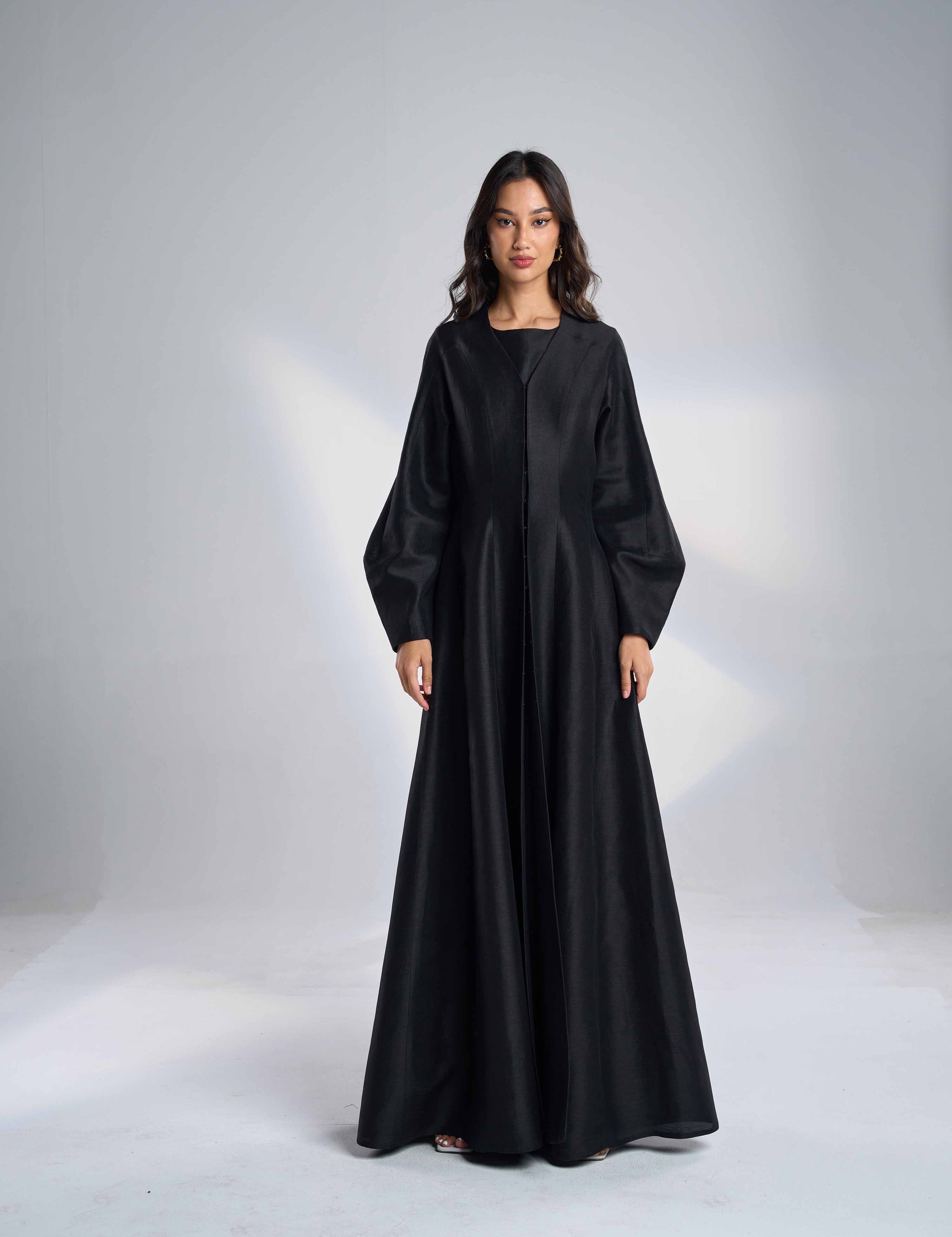 Silk Linen Abaya Gown EL-25