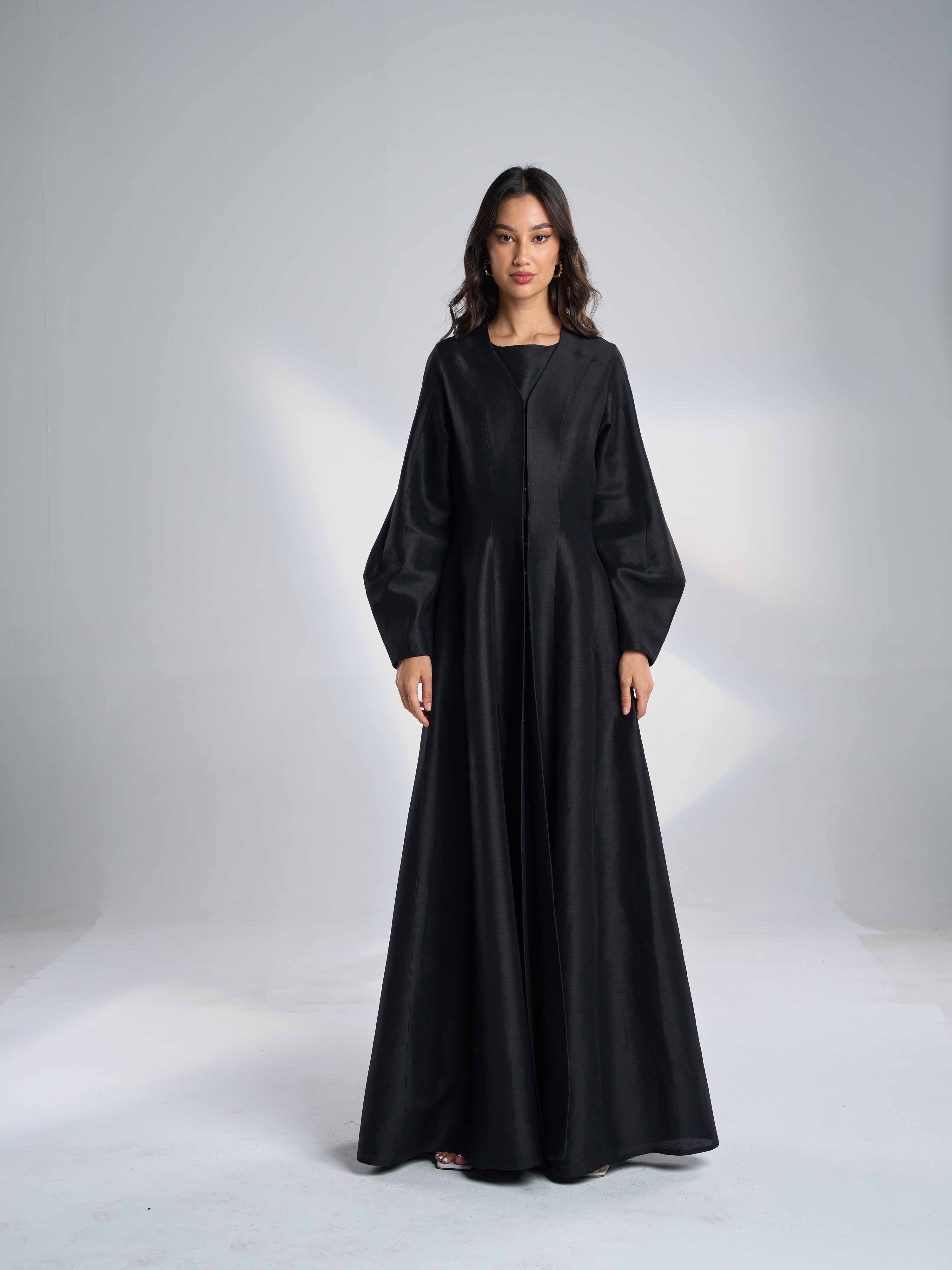 Silk Linen Abaya Gown EL-25