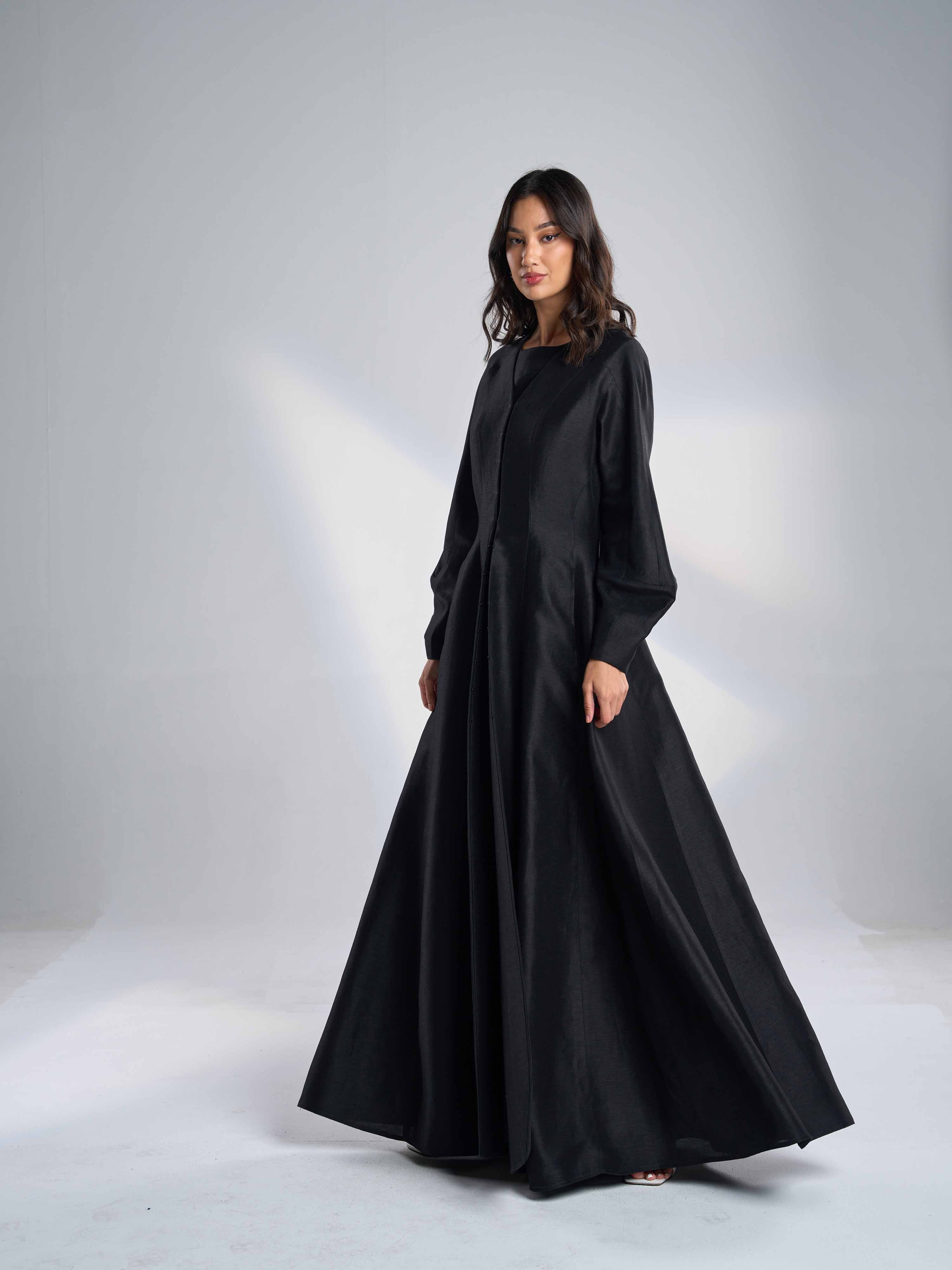 Silk Linen Abaya Gown EL-25