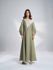 Silk Linen Maxi Dress EL-28