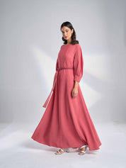 Silk Linen Maxi Dress EL-29