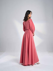 Silk Linen Maxi Dress EL-29