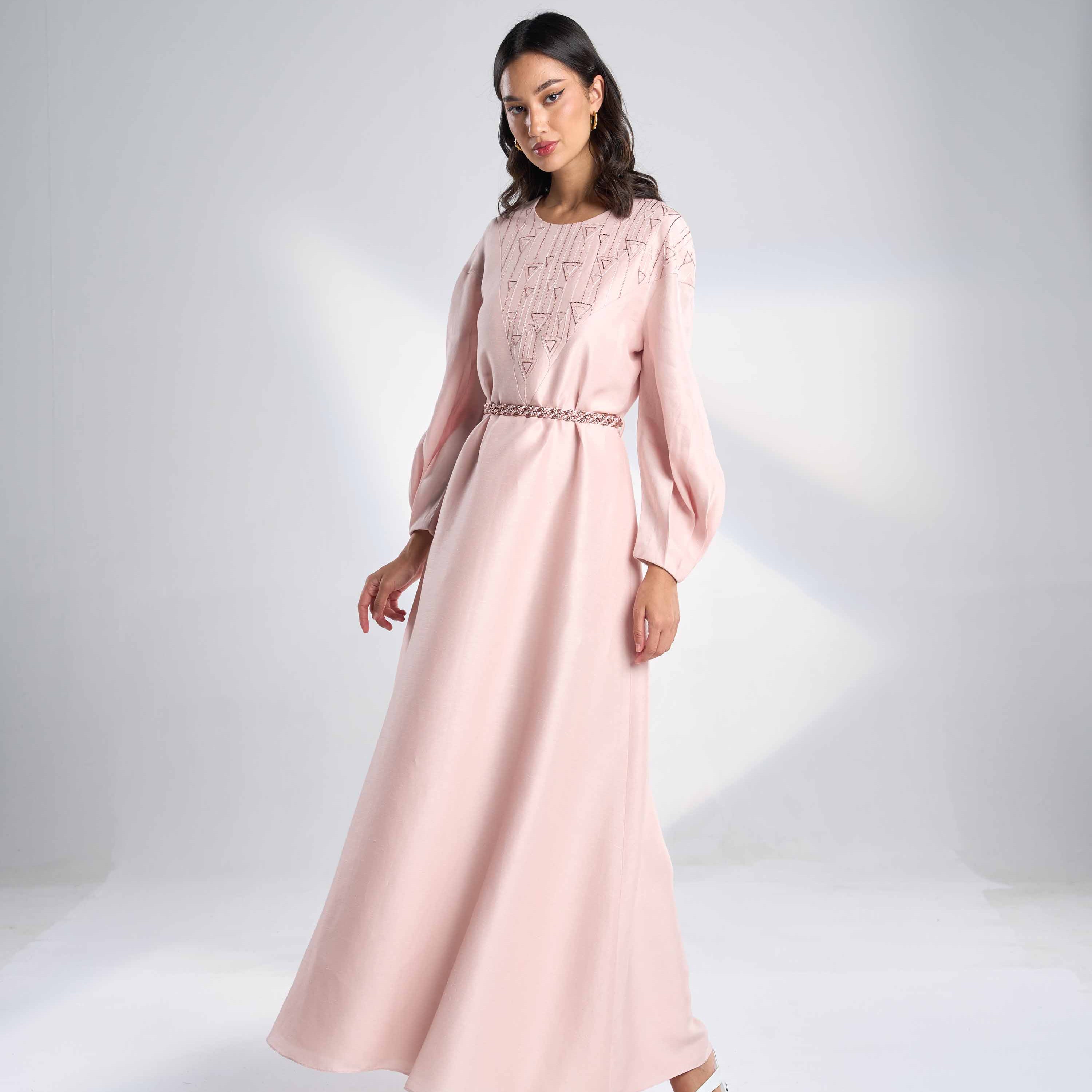Silk Linen Maxi dress EL-30