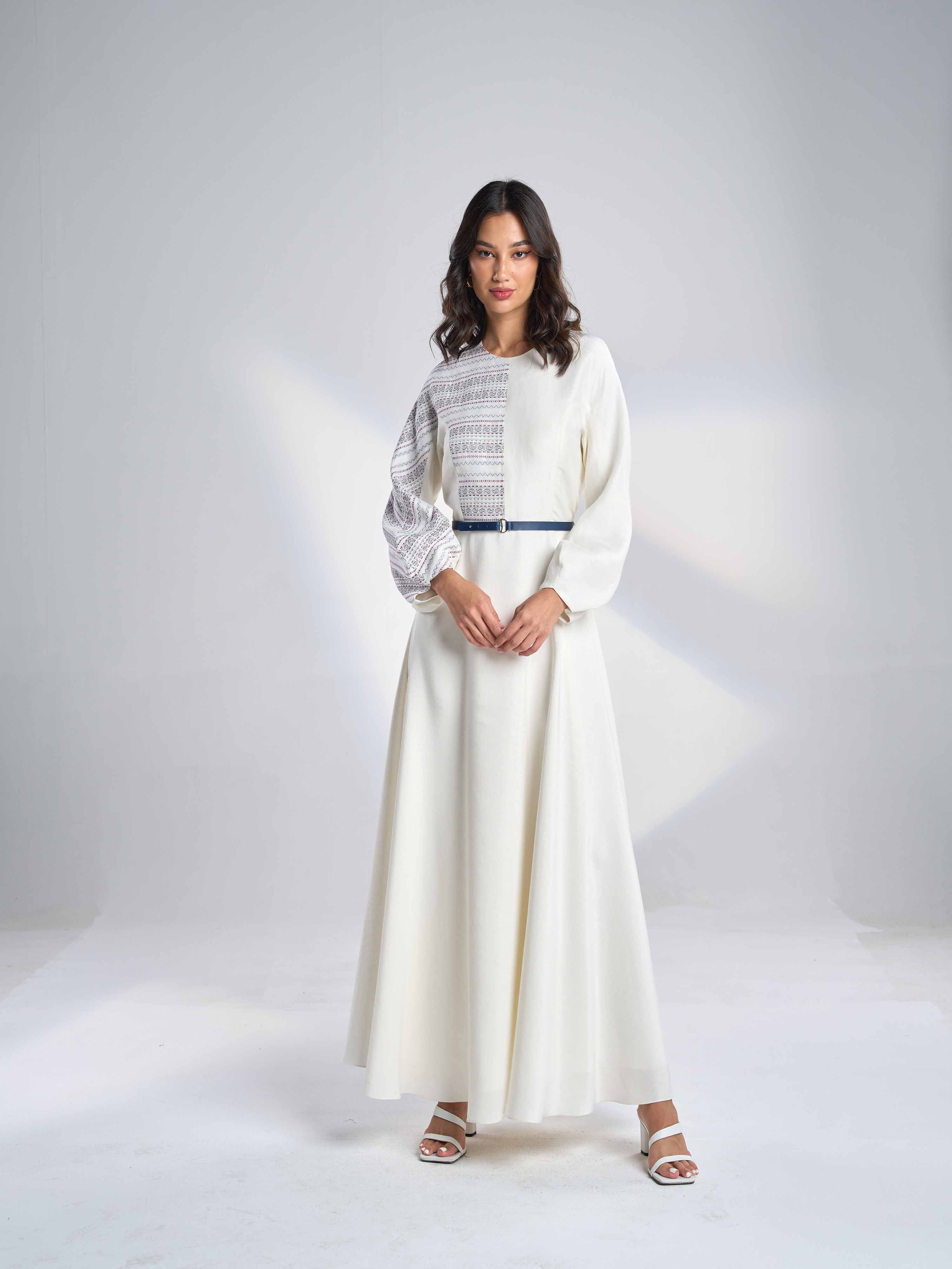 Silk Linen Maxi Dress - Modest Silk linen Dre | Nesma Studio Silk Linen Maxi Dress - Modest Silk linen Dre | Nesma Studio
