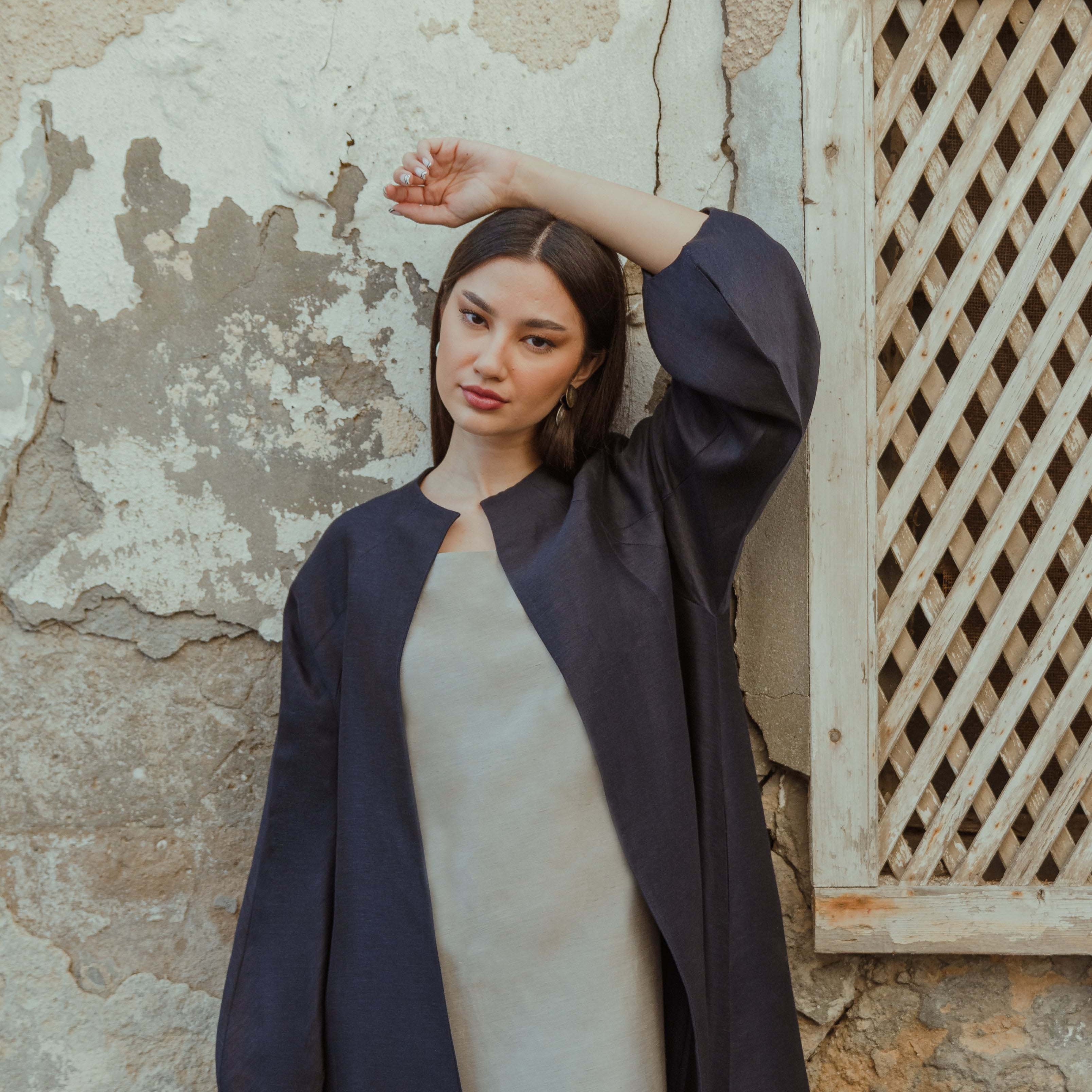 Silk Linen Abaya SD-08