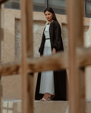 Silk Linen Mosaic Abaya SD-12