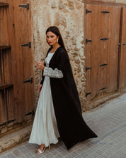 Silk Linen Mosaic Abaya SD-12