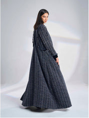 Velvet Lined Tweed Coat F-04